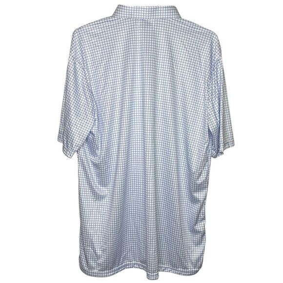 Collars & Co Polo Shirt Mens L Relaxed Blue Check Golf Preppy Dress Collar NEW - Picture 4 of 7